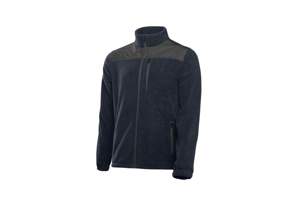 EZRA bluza polarowa z OXFORDEM granatowa