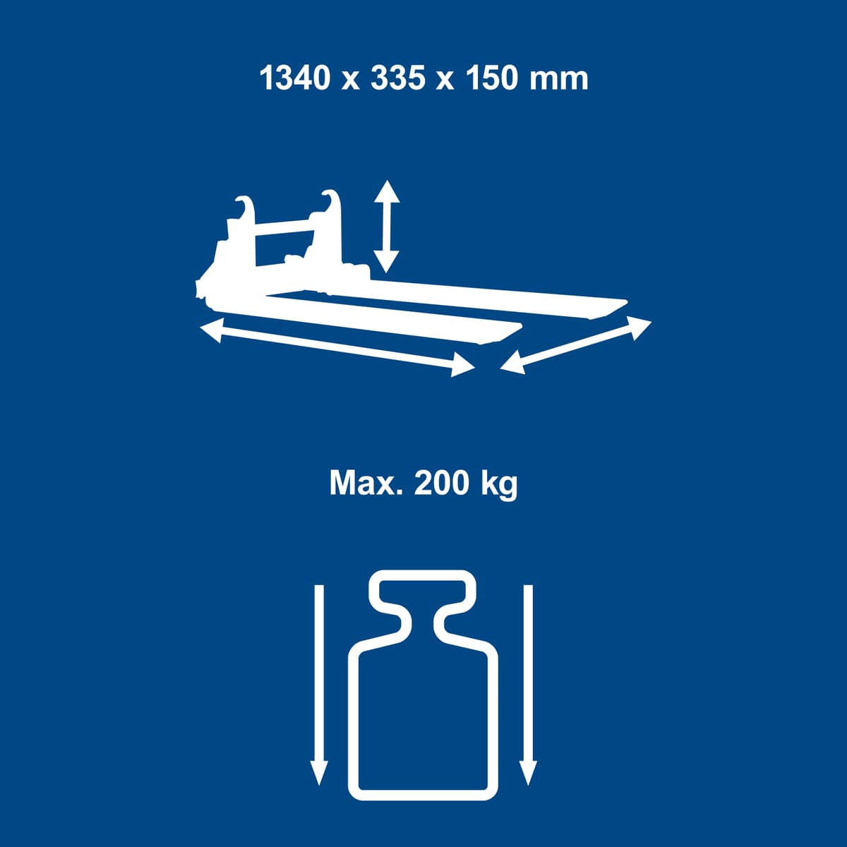 Widły paletowe do minikoparki Scheppach EXC1400 200 kg 7915001721