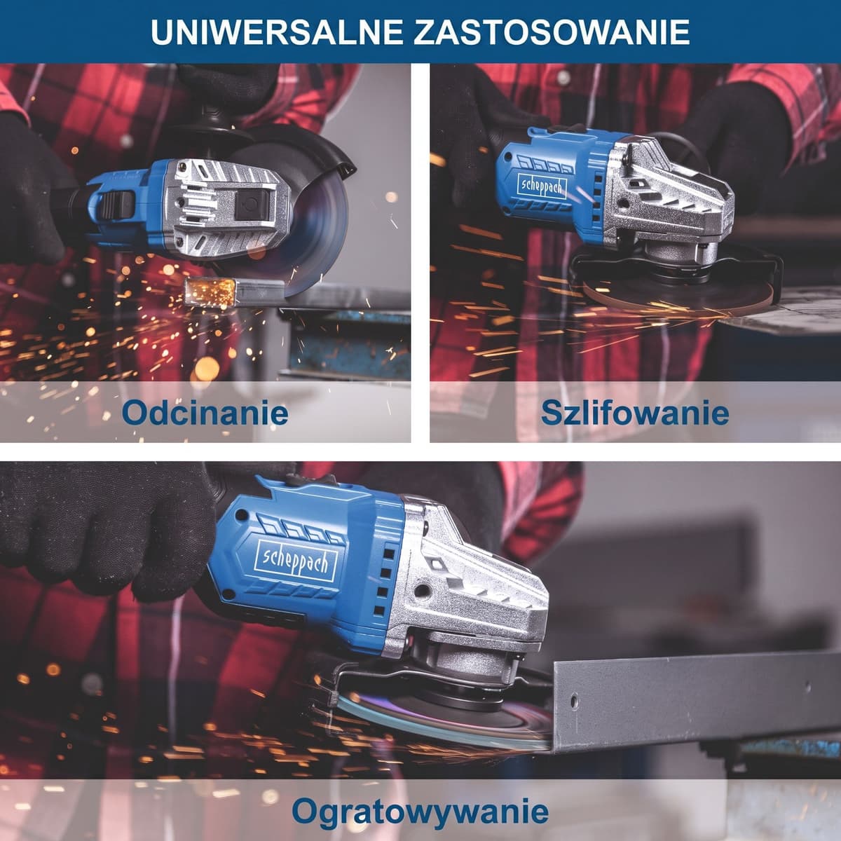 Szlifierka kątowa akumulatorowa bezszczotkowa 20 V 125 mm BC-AG125P-X Scheppach 5909275900