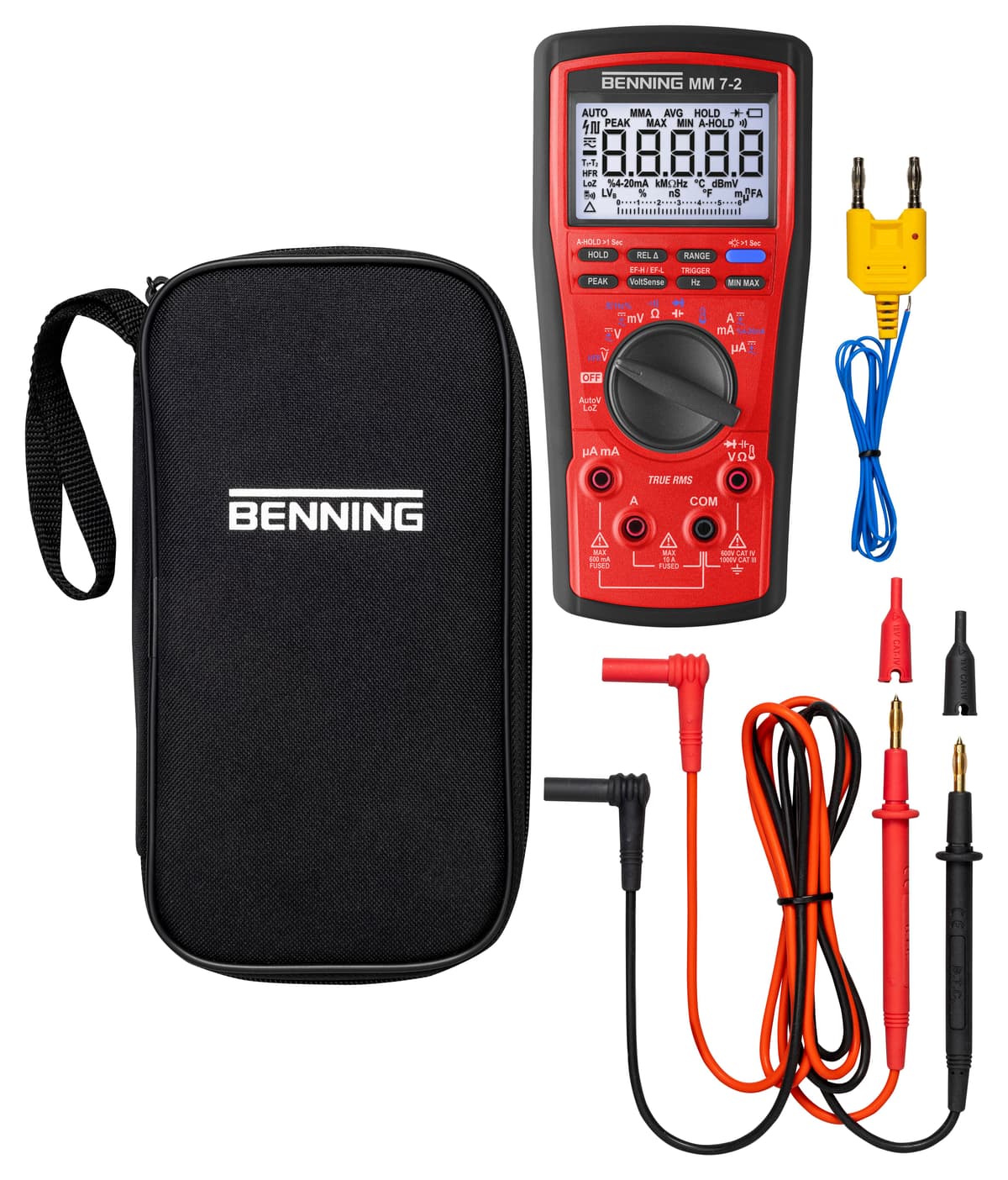 Miernik uniwersalny BENNING MM 7-2 cyfrowy z akcesoriami