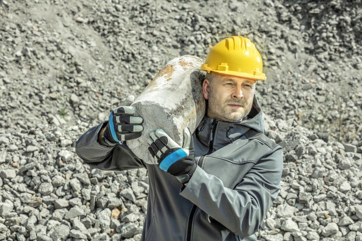 BROITZ rękawice ochronne skórzane czarne/biała skóra 9