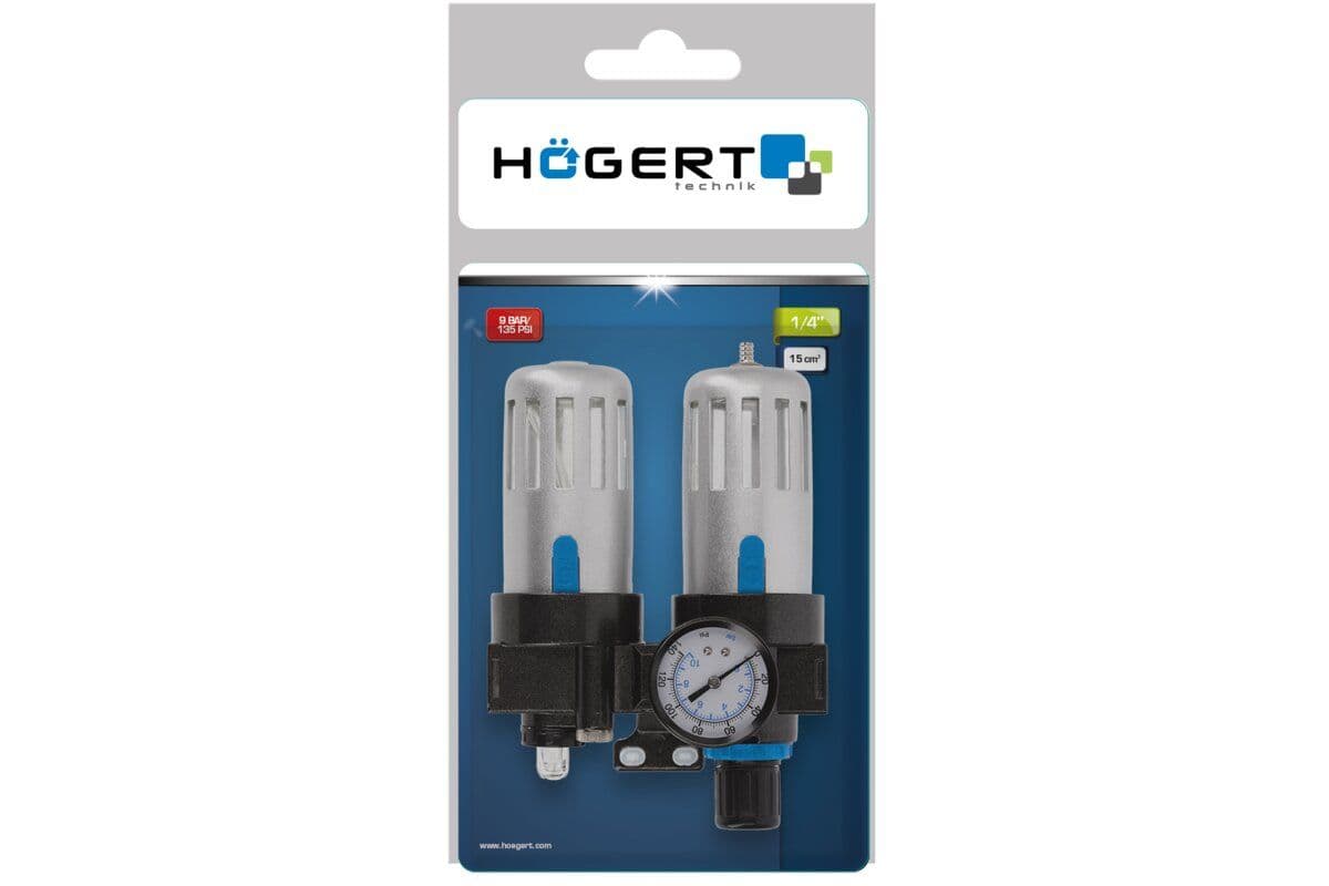 Filtr powietrza z reduktorem i naolejaczem 1/4", 90/60 ml
